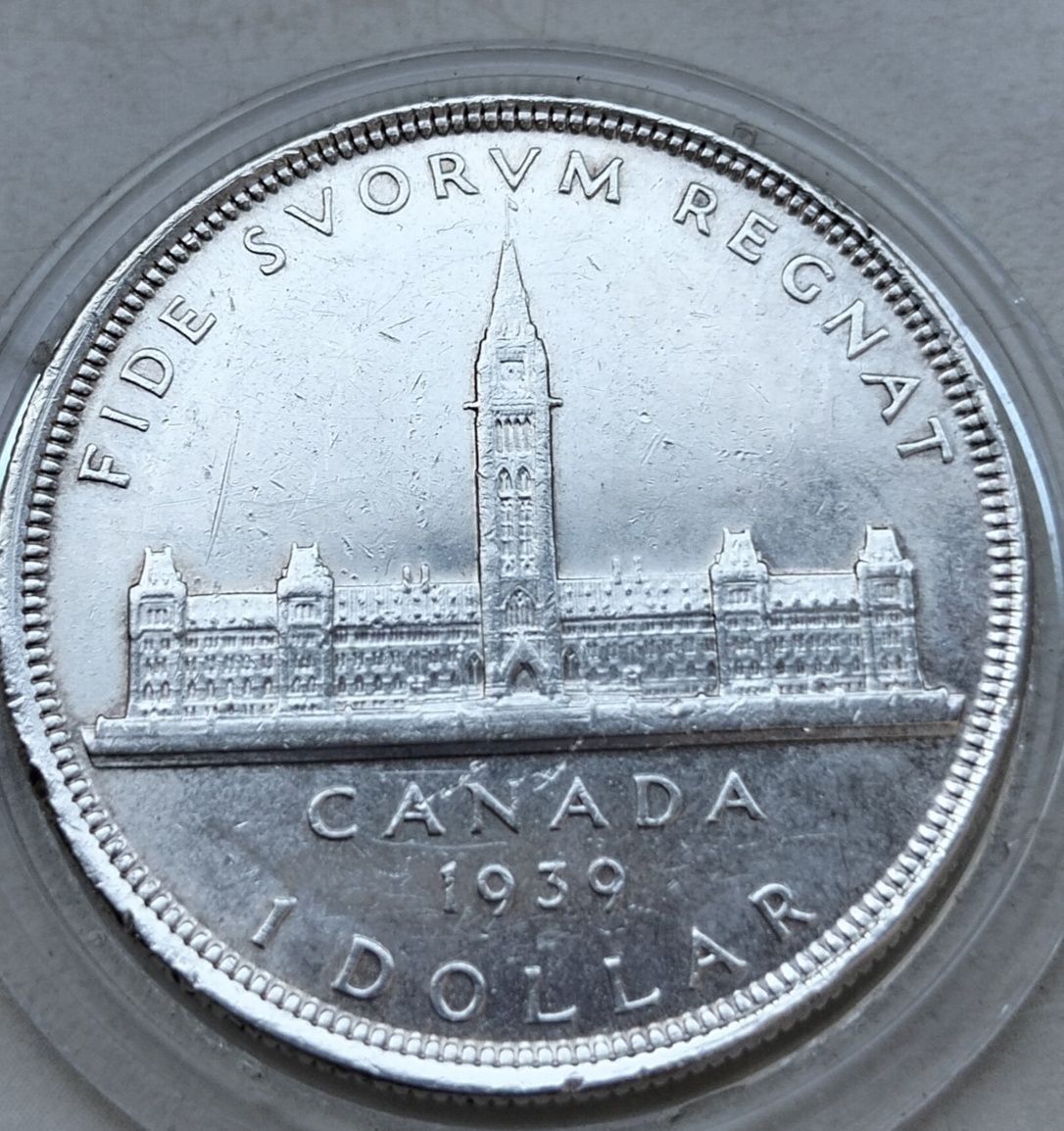 Kanada 1 Dolar 1939 r Wizyta Królewska srebro 800