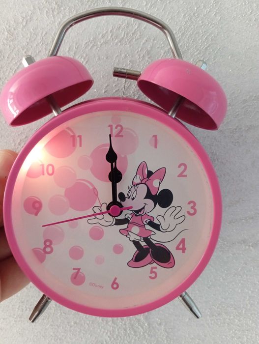 Budzik stojący zegar Myszka Mini Minnie Mouse NEW z Podświetleniem