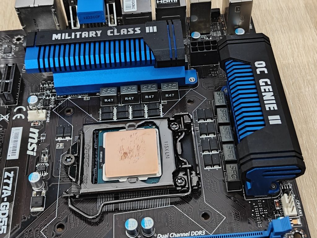 Płyta główna z procesorem MSI Z77A-GD55 + Intel Core i7 3770k Macho