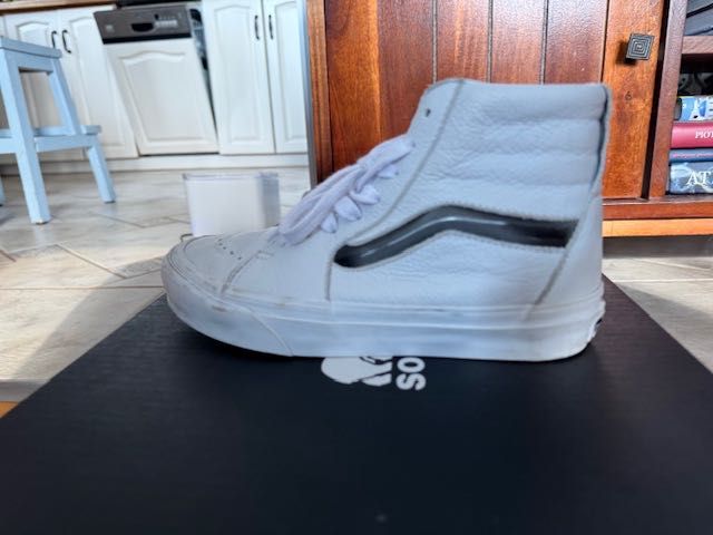 buty trampki vans skórzane