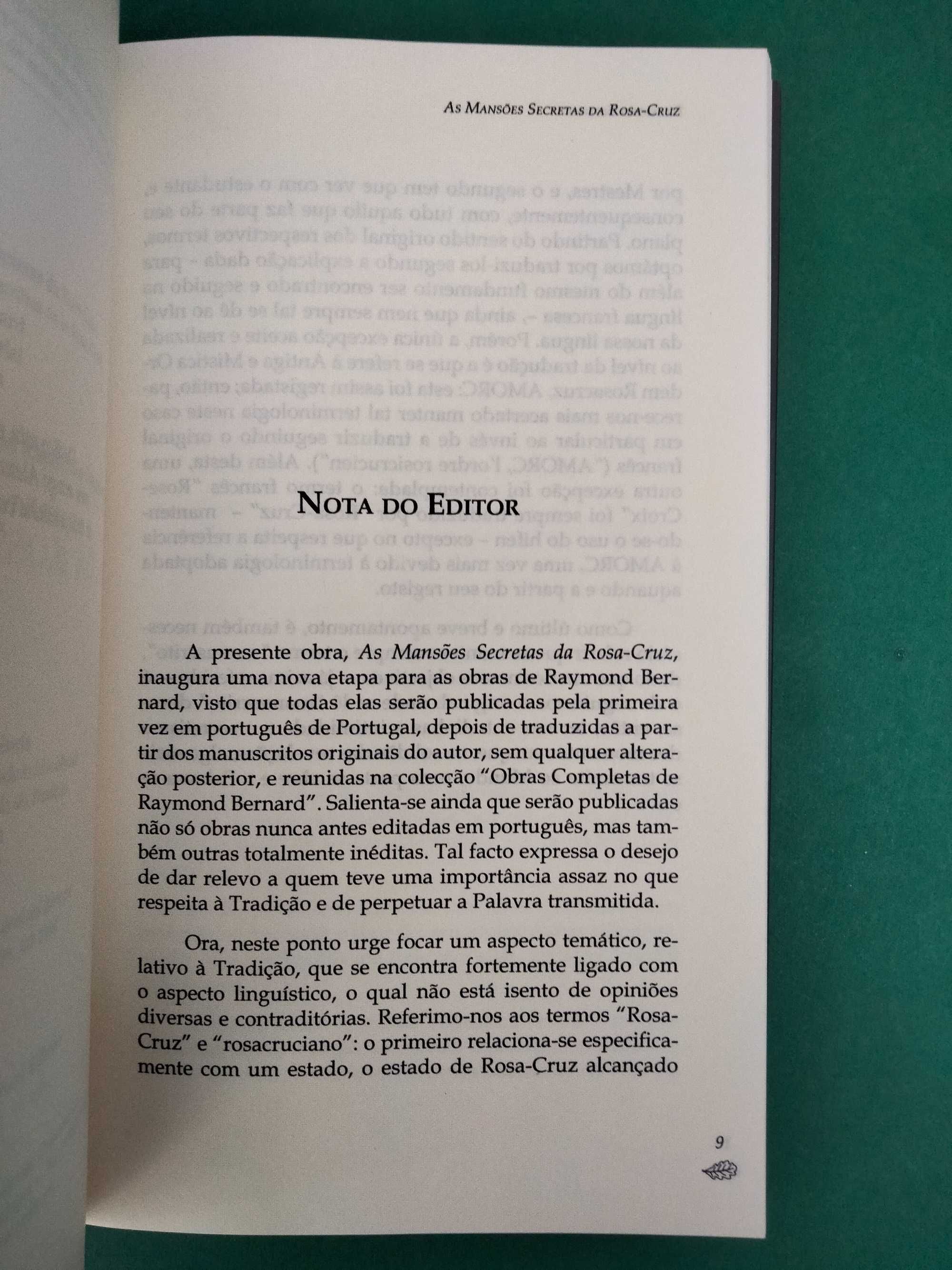 As Mansões Secretas da Rosa-Cruz - Raymond Bernard