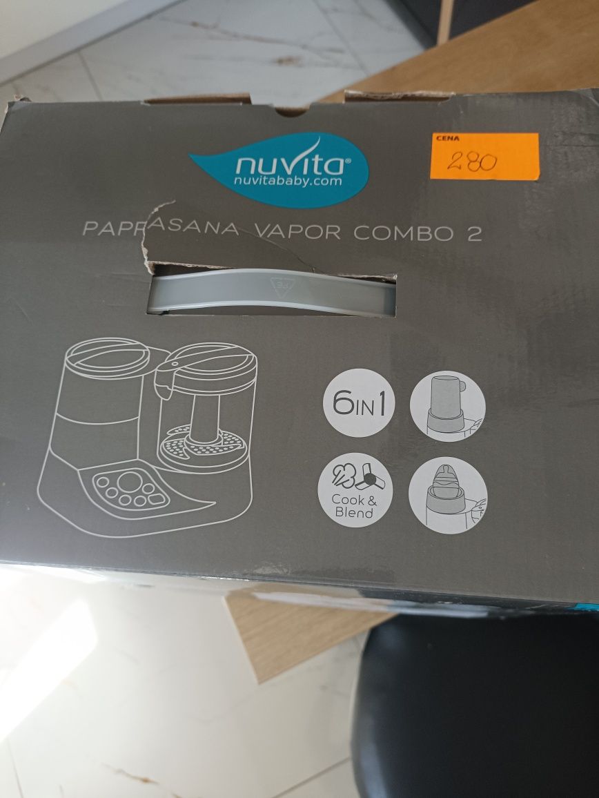 NUVITA Robot kuchenny do posiłków i podgrzewacz dla niemowląt 6w1