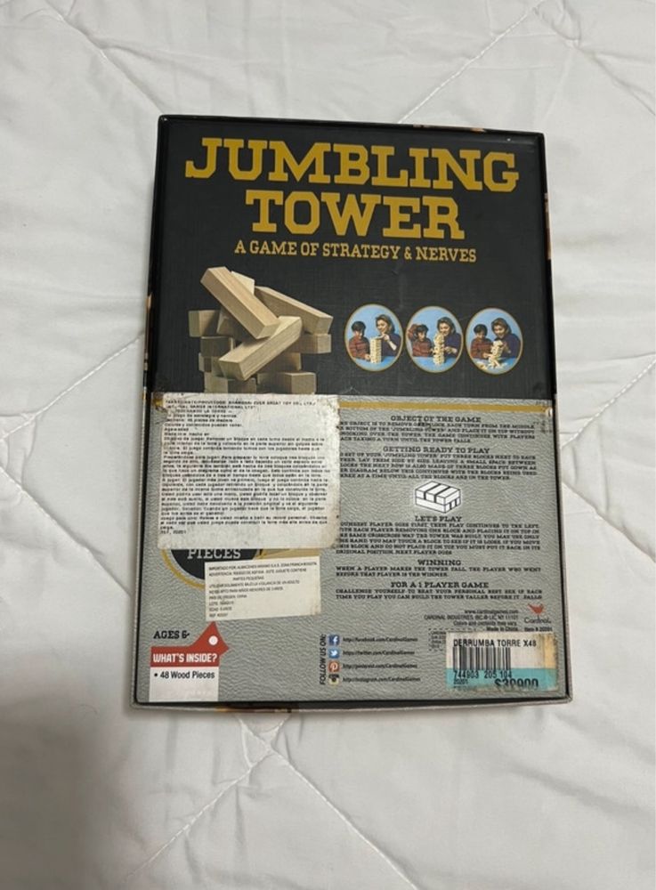 Jogo Jumbling Tower