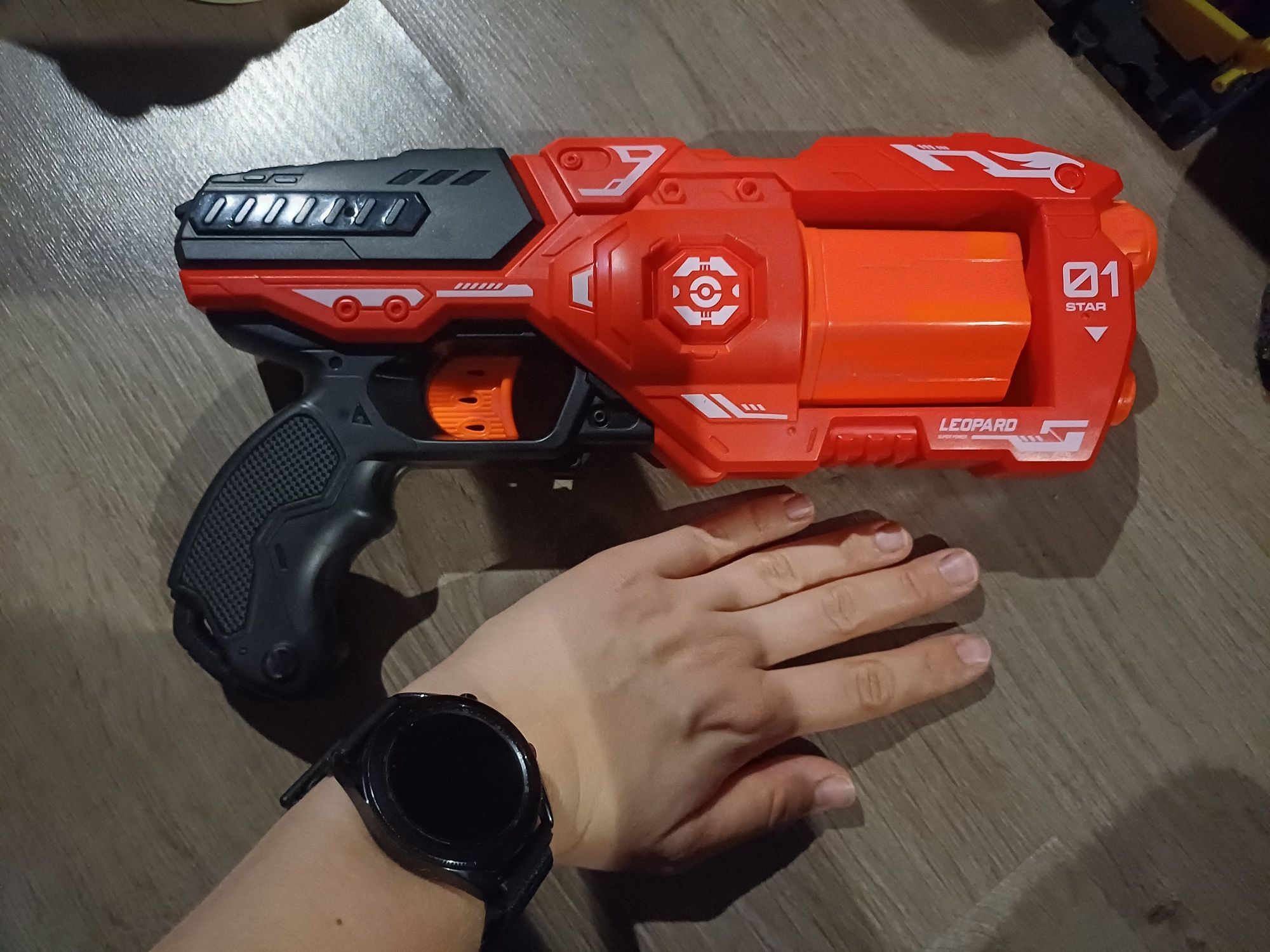 Пістолет дитячий з барабаном, револьвер типу nerf