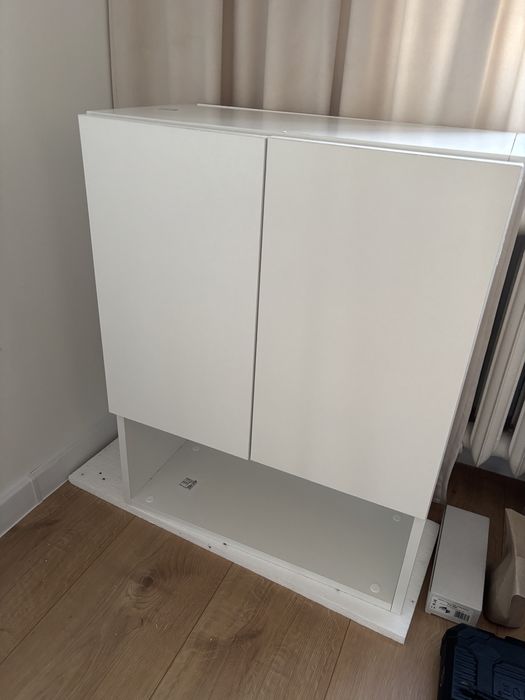 Szafka łazienkowa wisząca 60 cm nowa złożona biała mat z półką