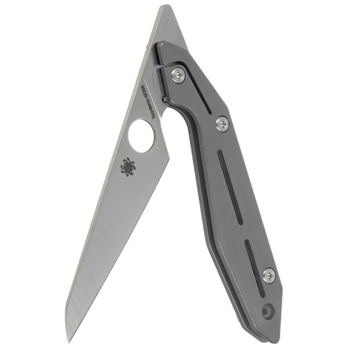 Nóż składany Spyderco Nand Gray Titanium, Satin M398 by Paul Alexander