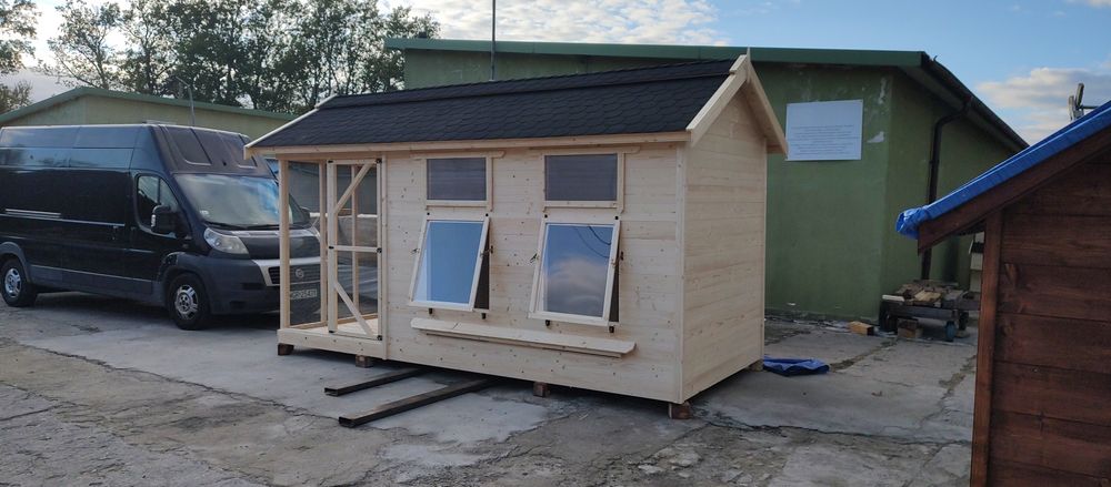 Gołębnik 4.5 X2 z woliera domek dla papug