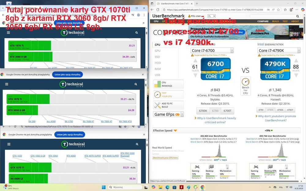Zestaw do Gier. i7, Karta 8gb, 1TB ssd + 500gb hdd, 16gb ram,
