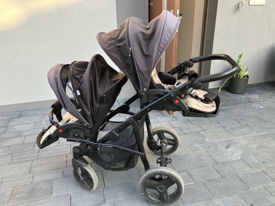 Wózek podwojny rok po roku spacerowka i gondola