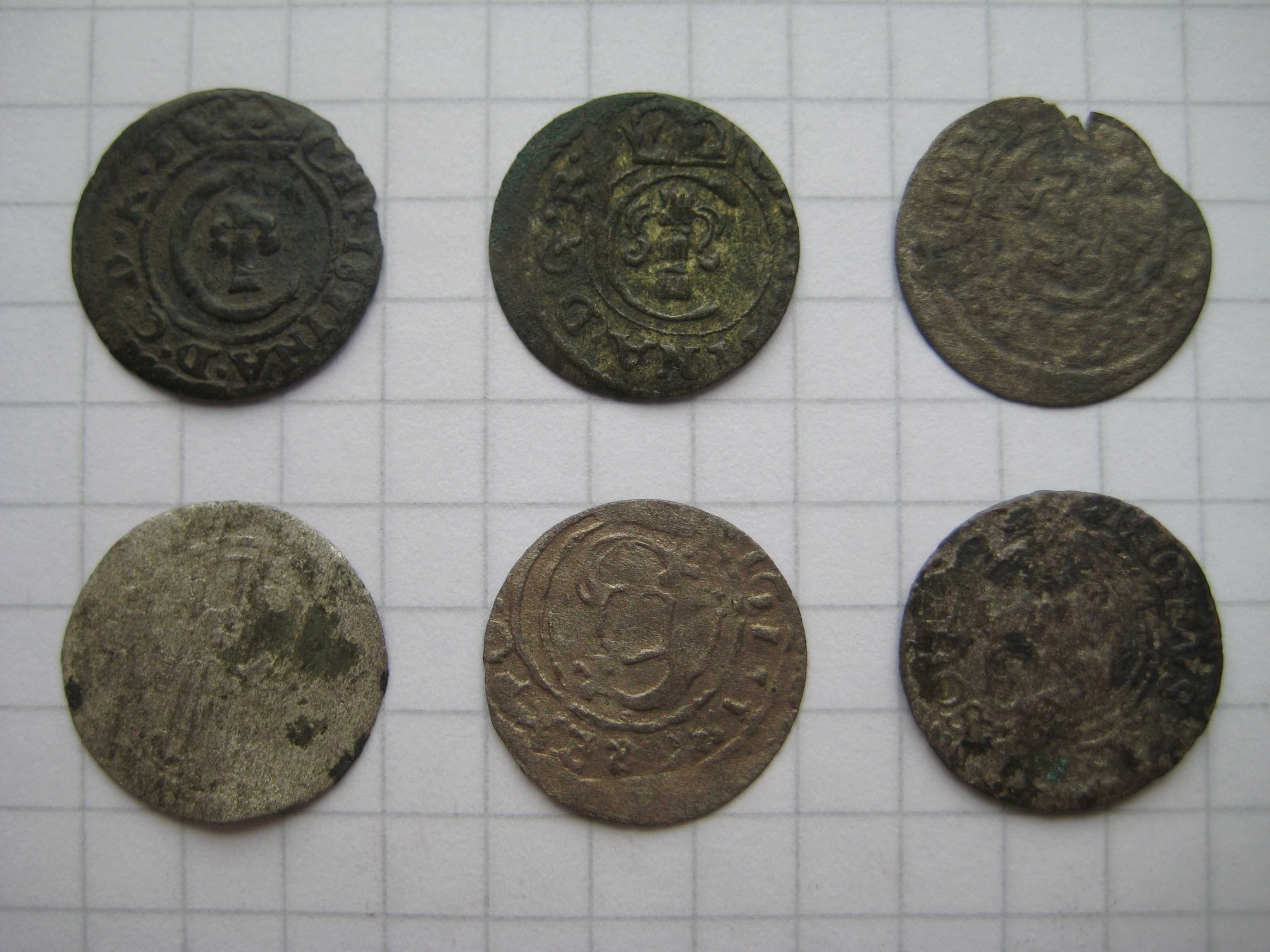Набор античных и средневековых монет (фолисы, денарии, солиды и др.)