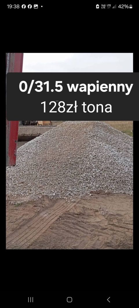 Kamien Kruszywo granit wapiene na plac