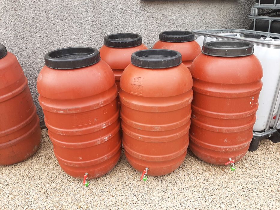 Beczka Plastikowa 220l Spożywka Zawor spustowy