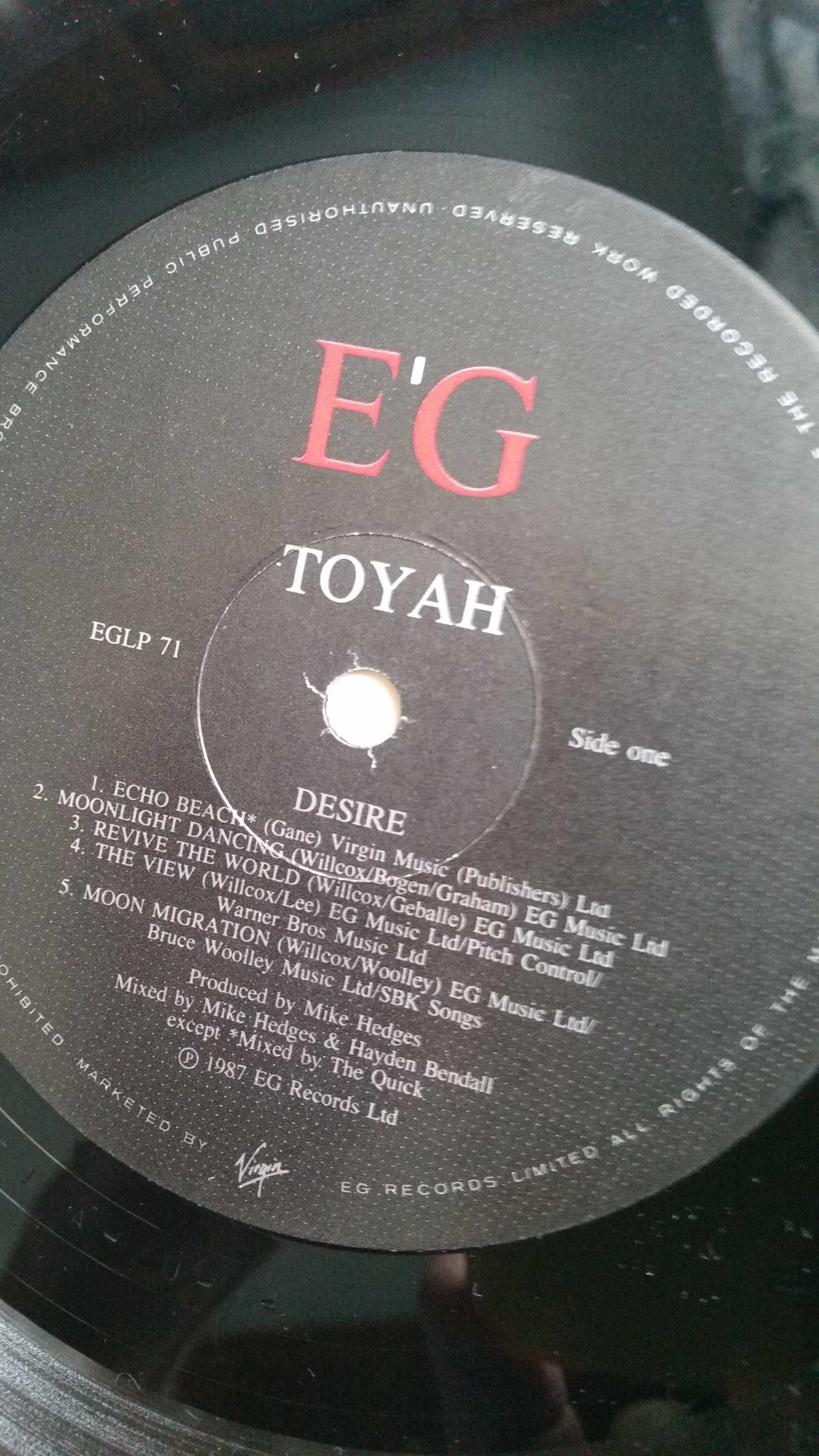 TOYAH - Desire (1987 E.G. Records Ltd) LP