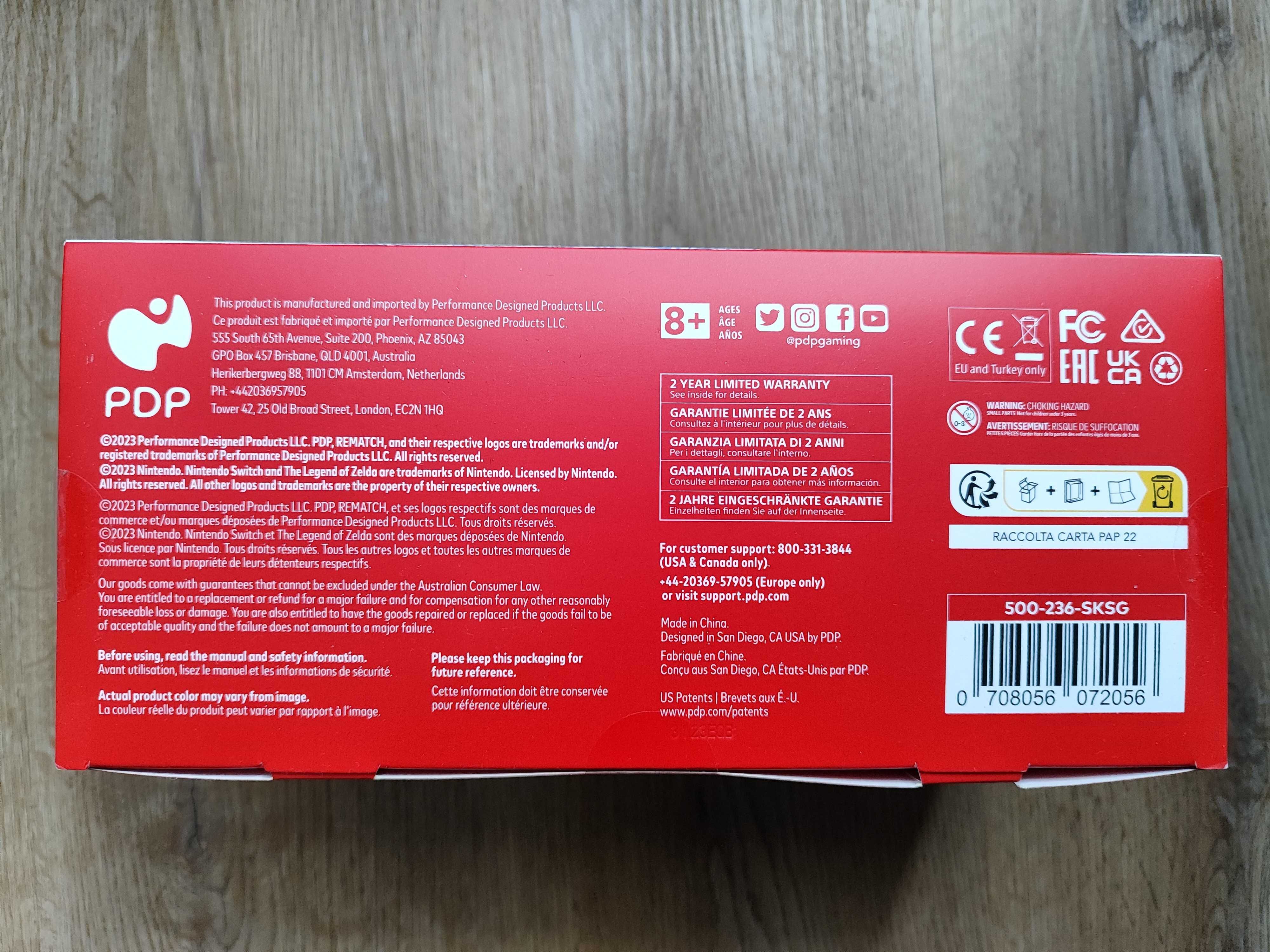 Zestaw Etui Glow Nintendo Switch/Lite/OLED +kontroler przewodowy Zelda