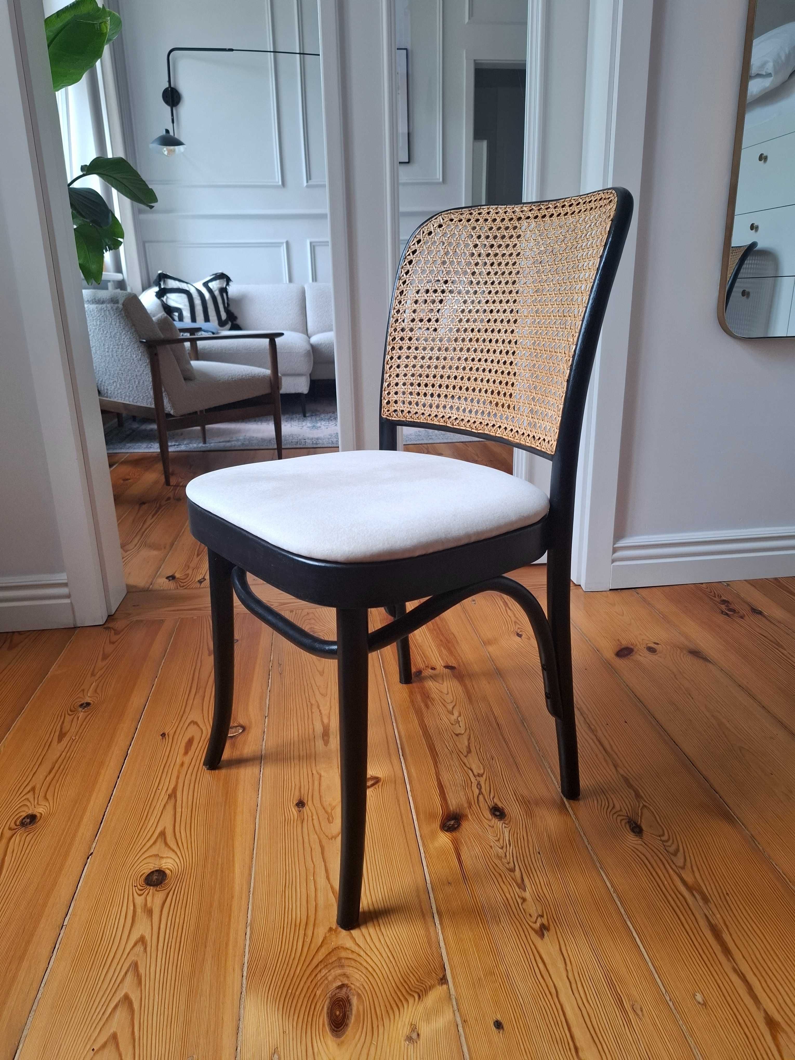 Krzesło gięte, bukowe, Thonet, plecionka wiedeńska