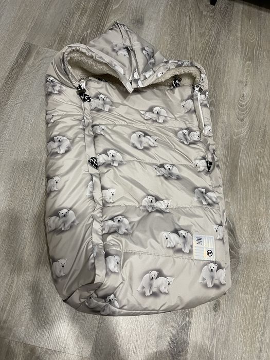 Конверт зимовий дитячий для немовлят в коляску прогулянковий на хутрі