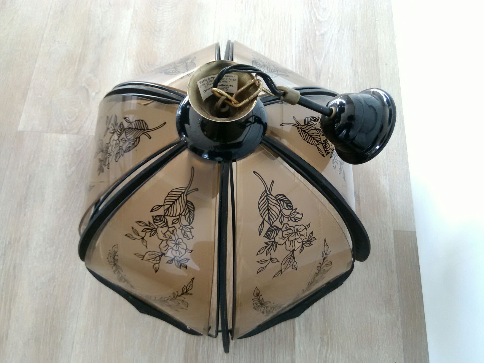 stara Polska lampa PRL żyrandol wyrób lamp retro vintage loft design