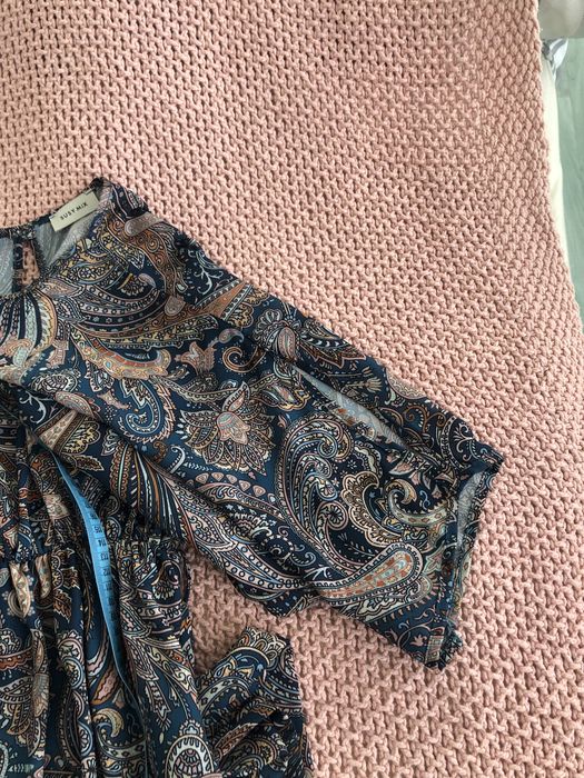 Damska sukienka letnia  wzór pawie piórka