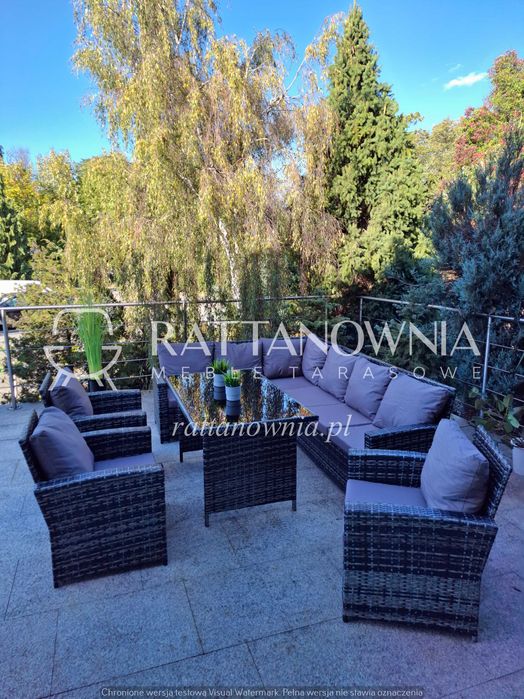 Narożnik Ogrodowy Duży Komplet Mebli Ogrodowych 8-10 os. WYPRZEDAŻ !!!