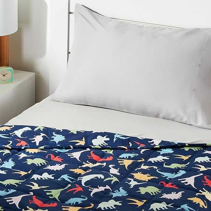 Kołdra obciążeniowy dziecięcy Amazon Basics 4,54 kg, Dinosaur