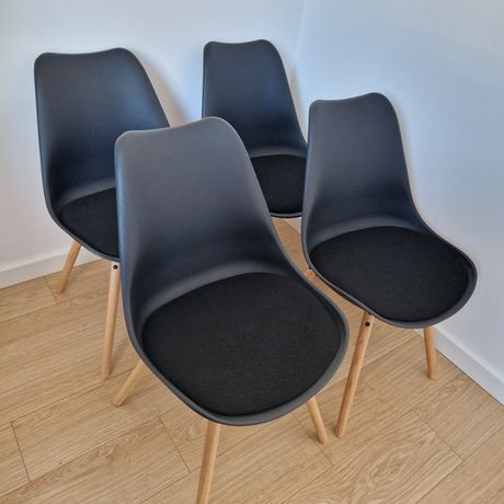 Nowoczesne krzesła czarne (4 szt. na sprzedaz)