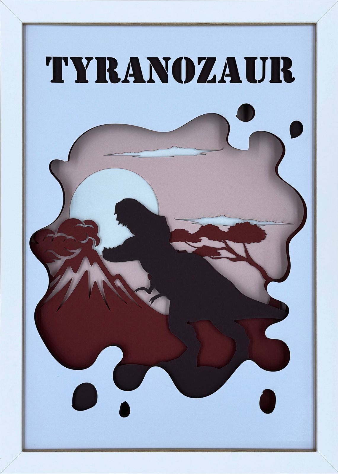 Ramka 3D Shadow Box Tyranozaur