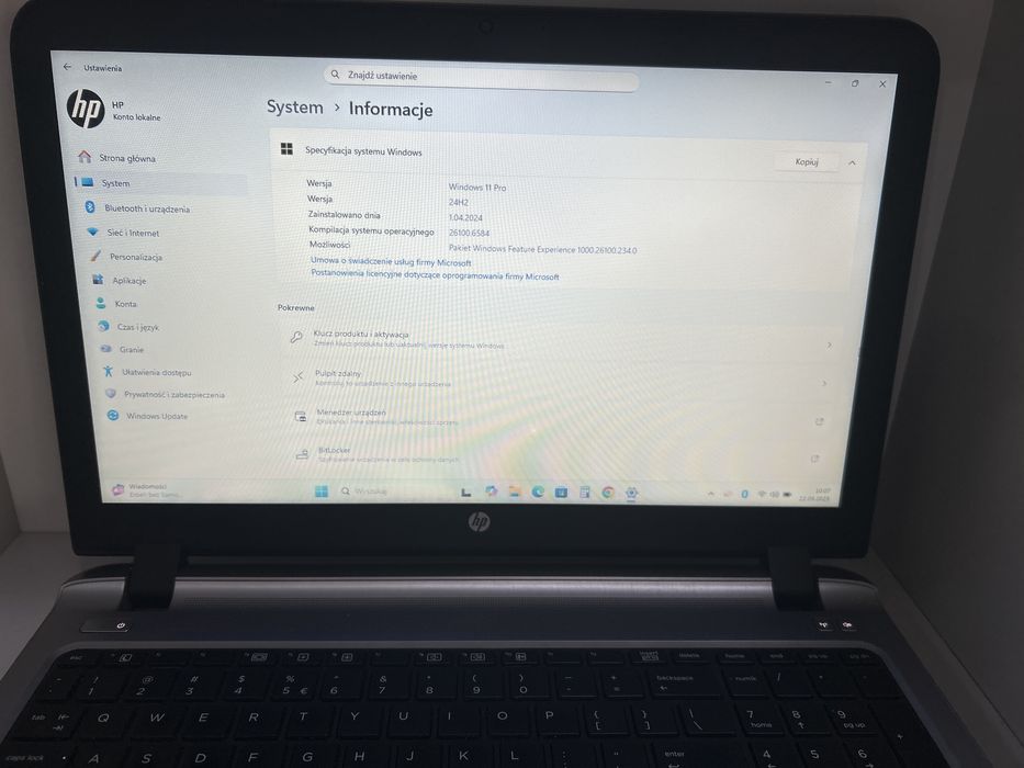 Laptop Poleasingowy HP 450 G3/i3-6100 2,3GHz/8GB DDR4/Dyski 628GB/15"/