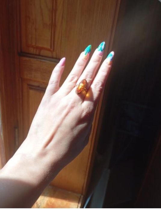 Каблучка з бурштином часів ссср