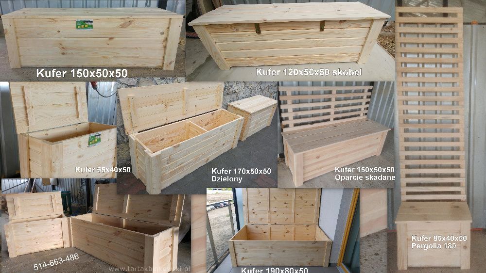 Kufer Drewniny Kuferek Skrzynia Pojemnik Drewniany XXXL 160x50x50