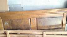 Cama madeira antiga para desocupar garagem