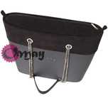 Czarny organizer OBAG URBAN +OPASKA welur struktura 2 kieszenie OMAY