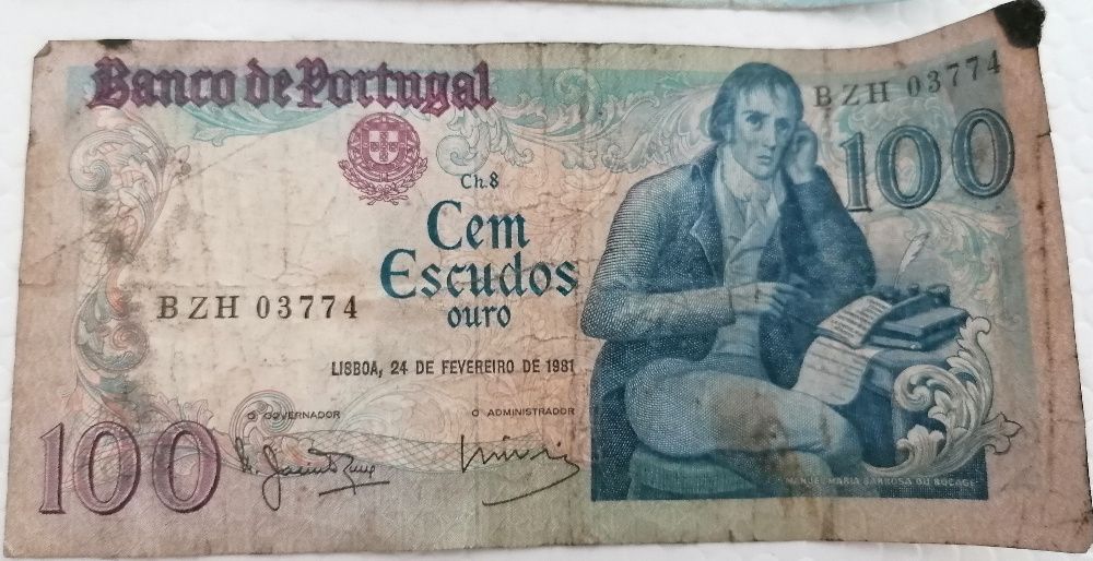 Notas de 100 escudos (3 un)