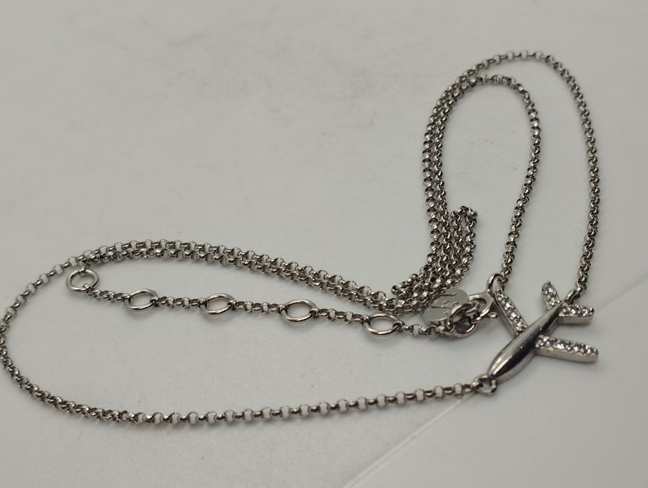 Серебряная цепочка колье 3.24 грамма 45-50 см