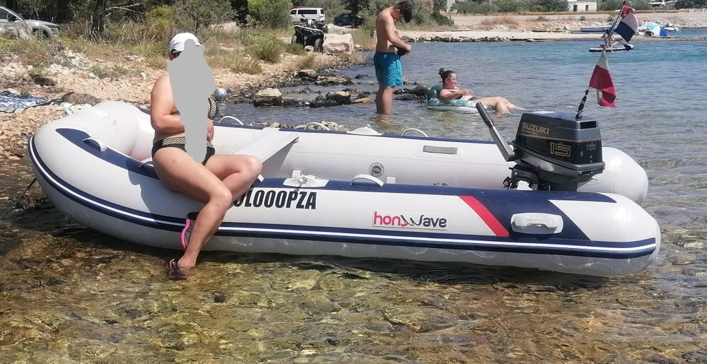 Ponton Honda T350/AL plus silnik Suzuki Dt15c 2t