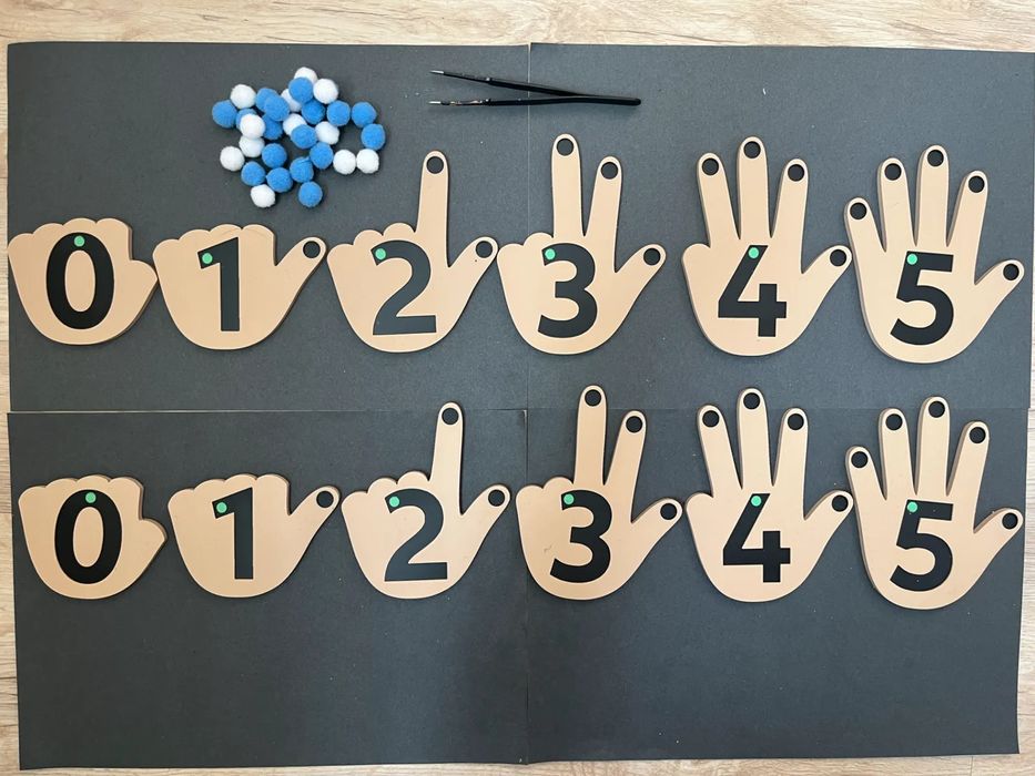 Ferramenta Educativa Contar com os Dedos - Montessori