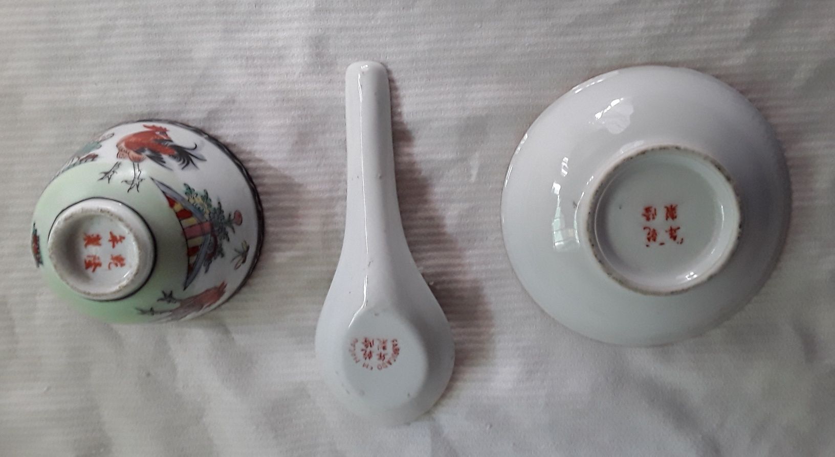 3 Peças em porcelana, made in Macau