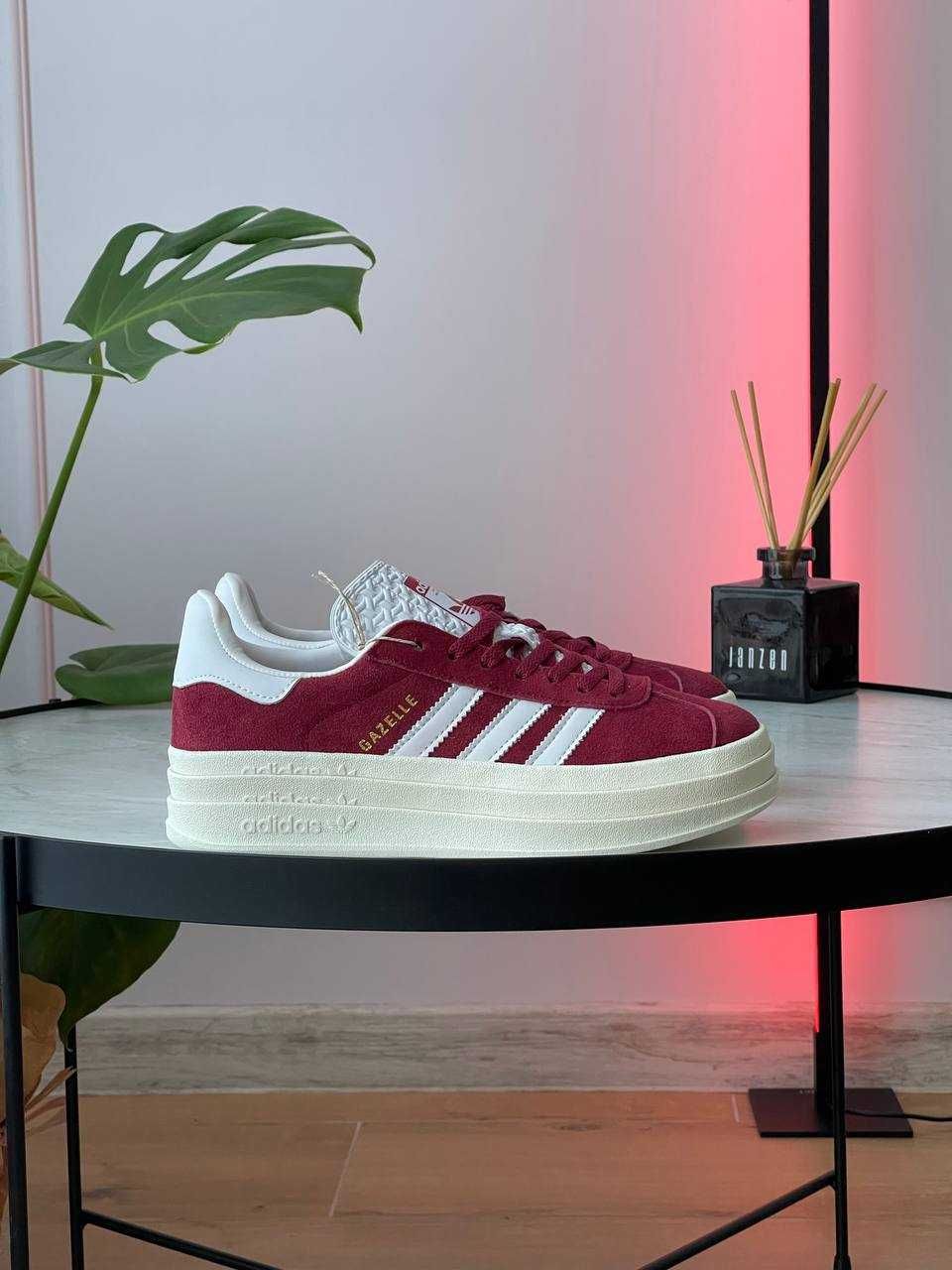 Женские кроссовки Adidas Gazelle Bold Bordo 35-40 Хит Весны 2024! Топ