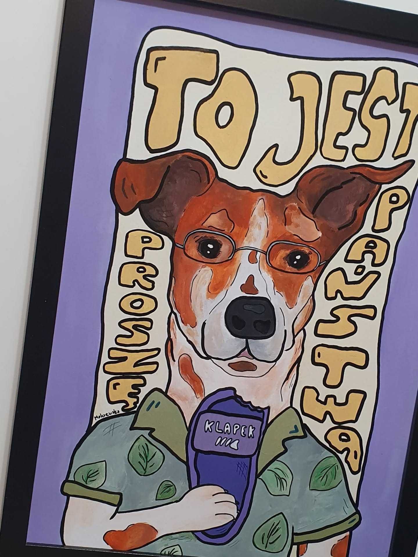 Jack Russell Terrier A3 grafika plakat akryl