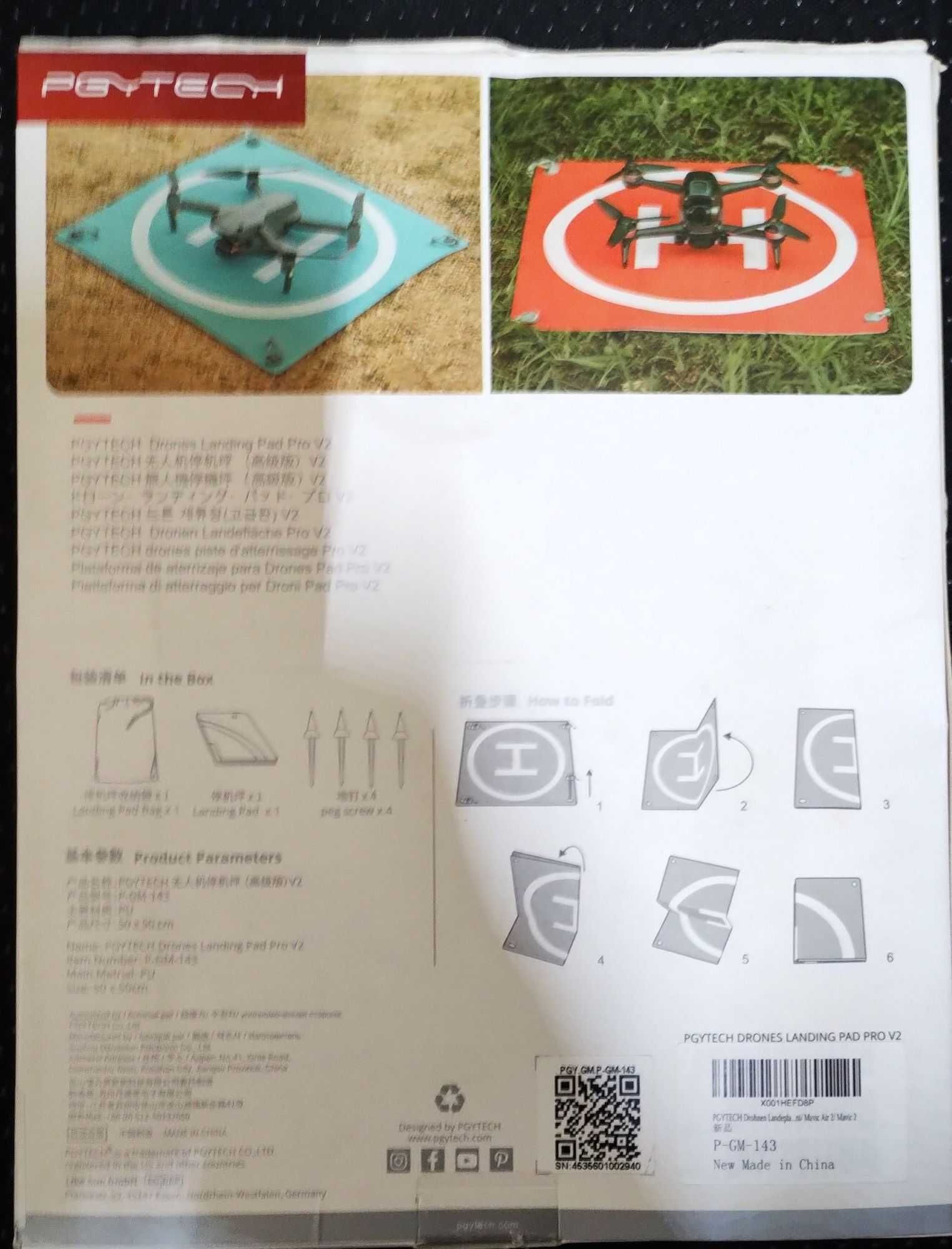 Lądowisko Składane Mata PGYTECH Pro do Dronów dwustronna wodoodporna