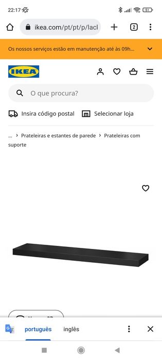 Prateleira wengue ikea