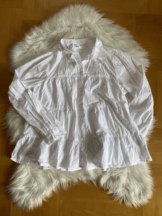 Koszula biała damska z długim rękawem sinsay L na guziki