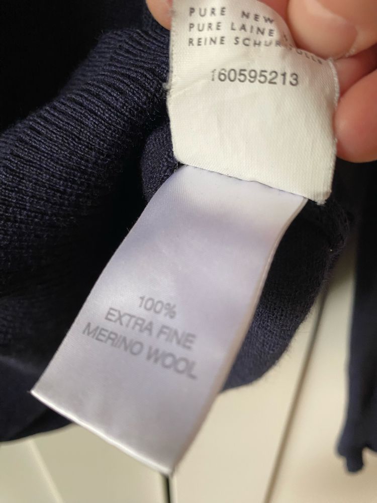 Elegancki męski sweter mięciutki lekki z wełny merino 100%