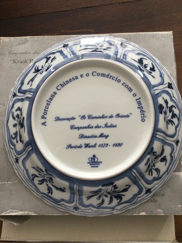 Prato Porcelana Neoclassica com caixa origem