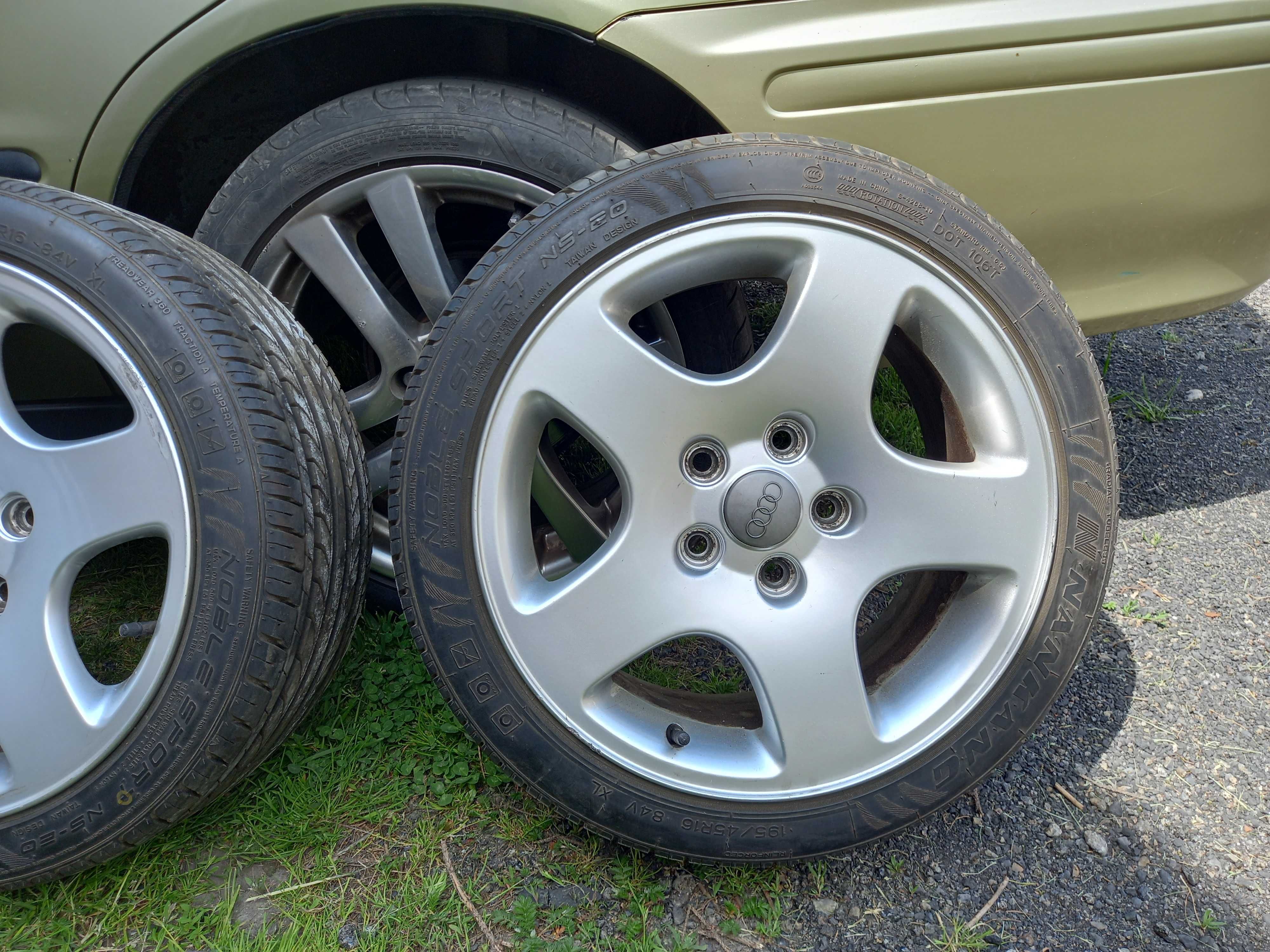 felgi z oponami do Audi + piąta felga na zapas 195/45 R16