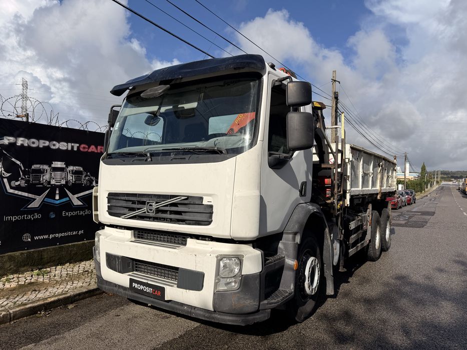 VOLVO FE320 6x4 GRUA E BASCULANTE COMANDO SÓ 380.000km ##OPORTUNIDADE#