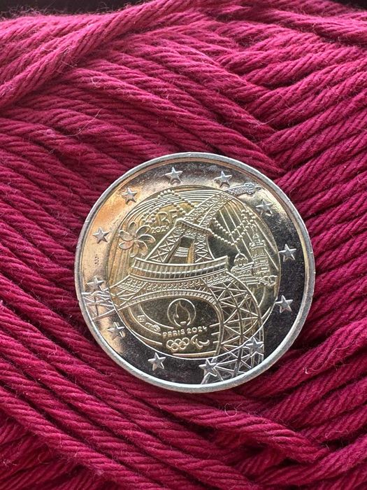 Moeda Rara de 2€ Alusiva aos Jogos Olímpicos de Paris 2024