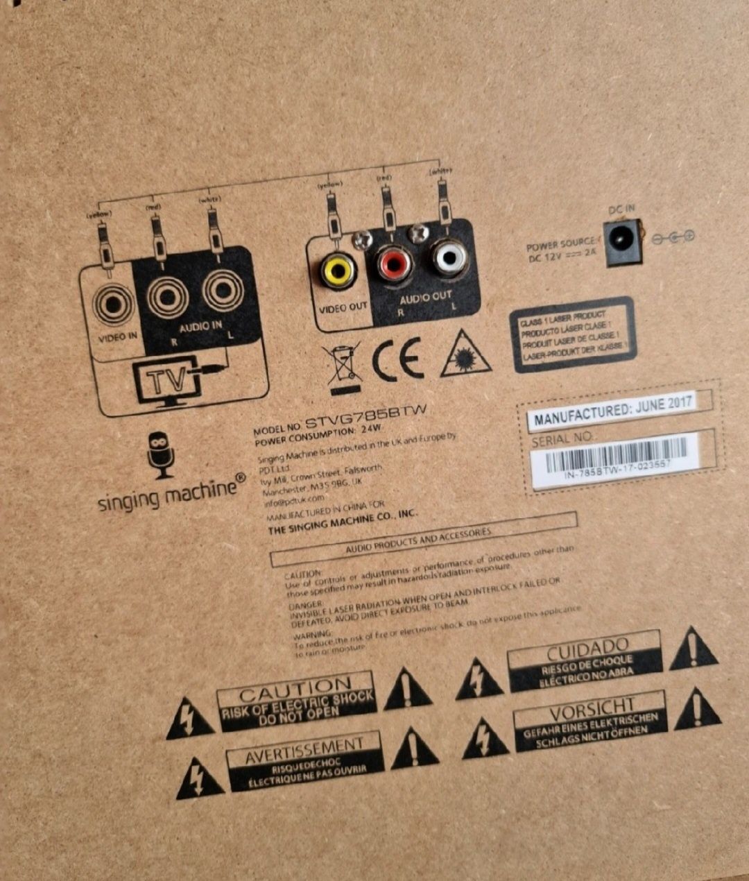 Singing Machine Głośnik STVG785BTW Bluetooth Karaoke System Karaoke