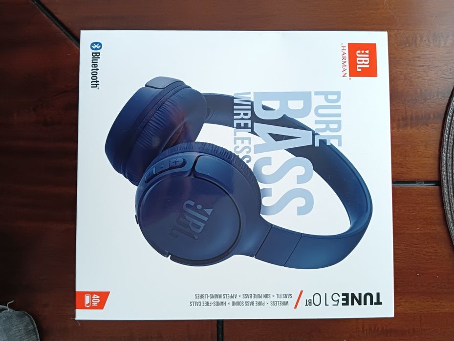 Nowe, zaplombowane słuchawki nauszne bluetooth JBL Tune 510BT