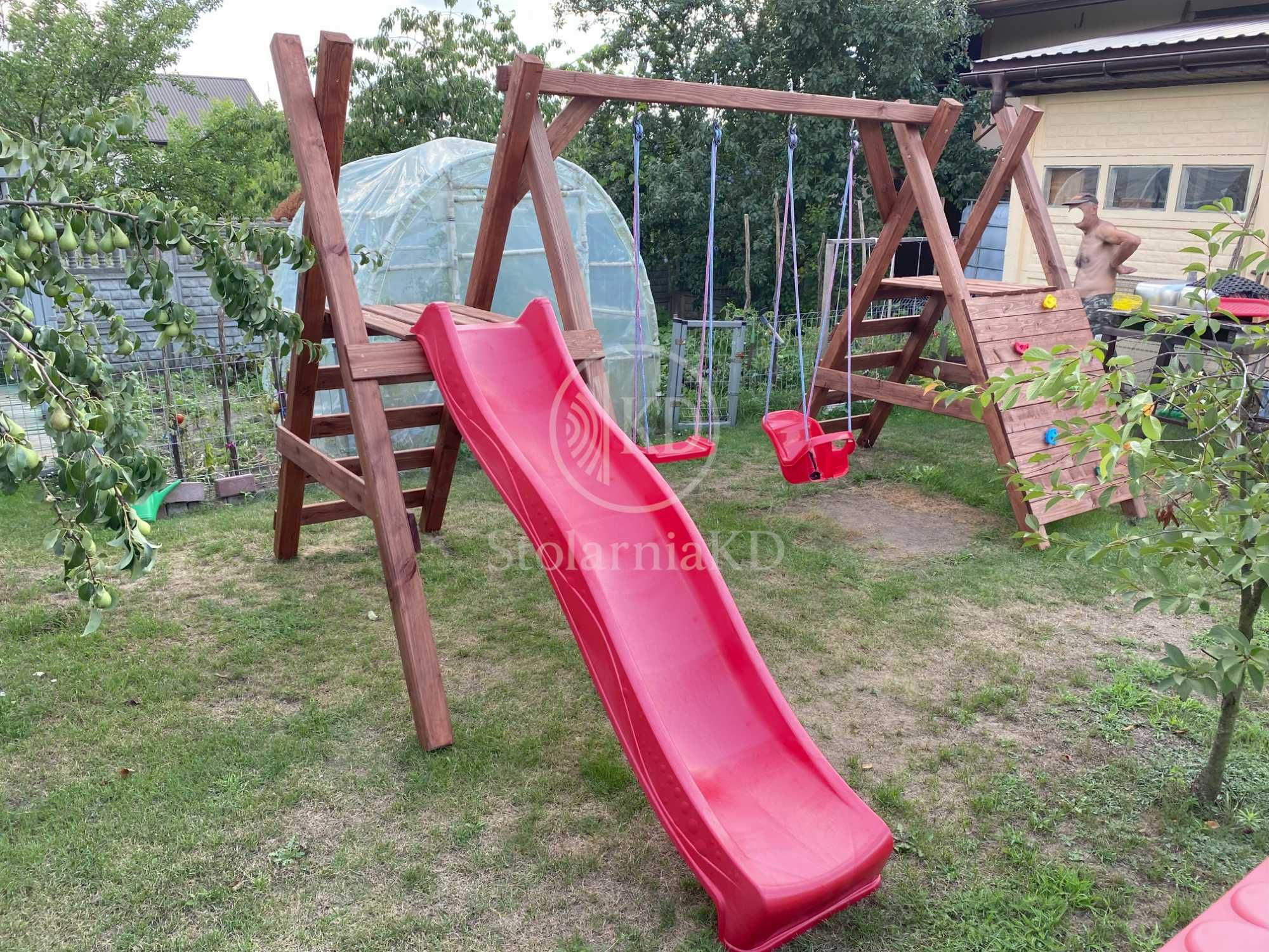 -> Plac Zabaw dla Dzieci zjeżdżalnia domek dla dziecka huśtawki GRATIS