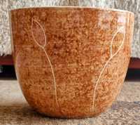 Doniczka ceramiczna brązowa 18 cm